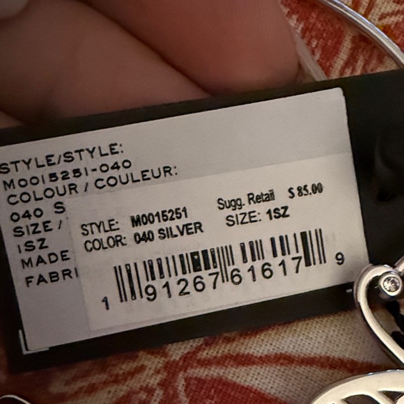 Marc Jacobs Silver 'New York' Hoop Earrings - Picture 3 of 4